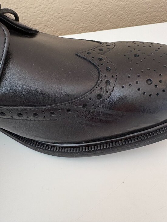 Rockport Hydro Shield Wingtip Oxford Dress Shoes Mens 10W Black Leather